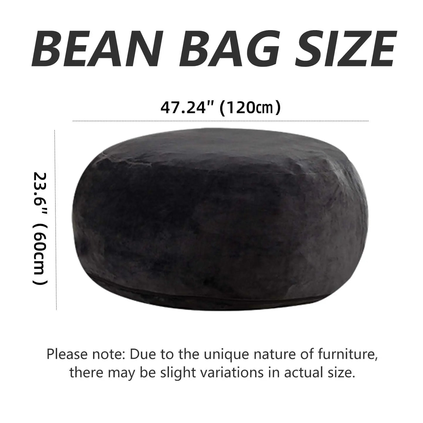Memory Foam Beanbag Chair With Washable Flannel Cover
