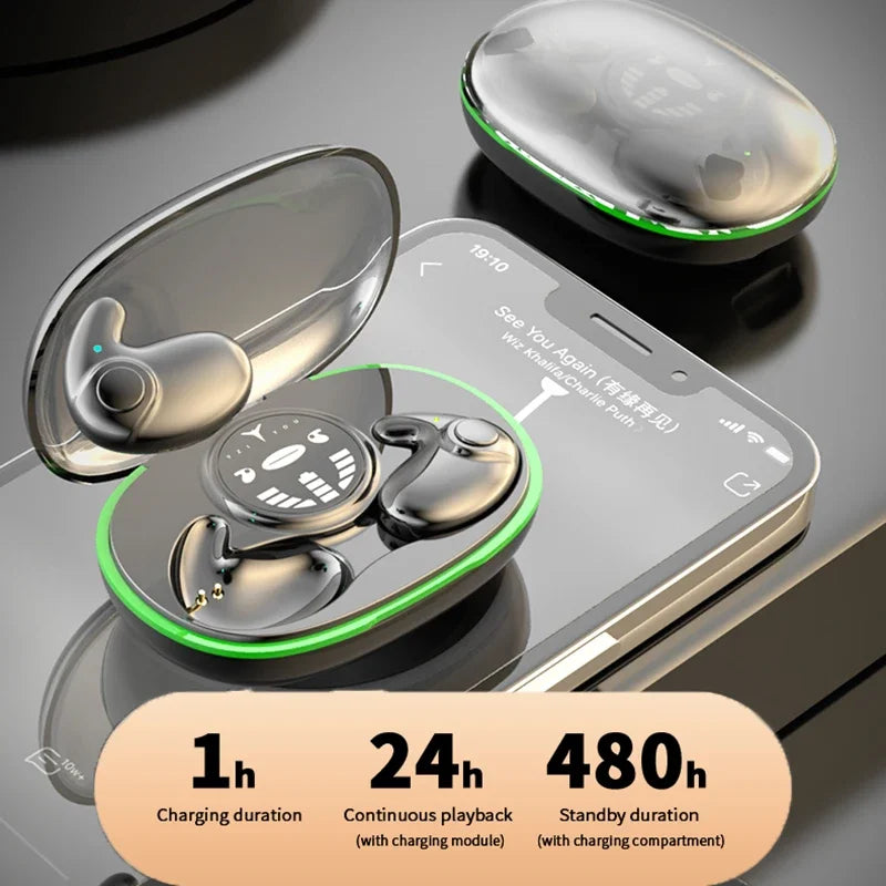 Shuke Invisible Sleep Earphones Wireless Bluetooth Earbuds