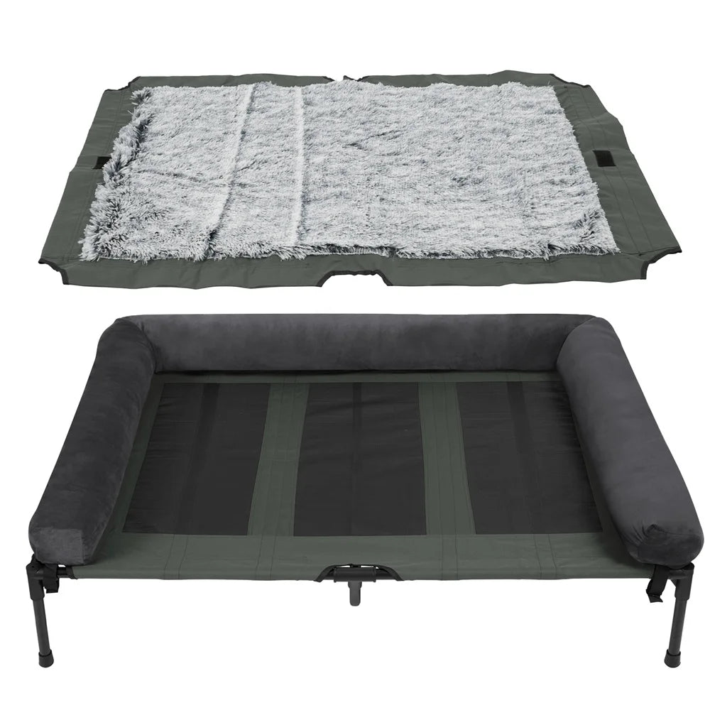 BORWART CN Outdoor Raised Dog Bed With Cooling Mat