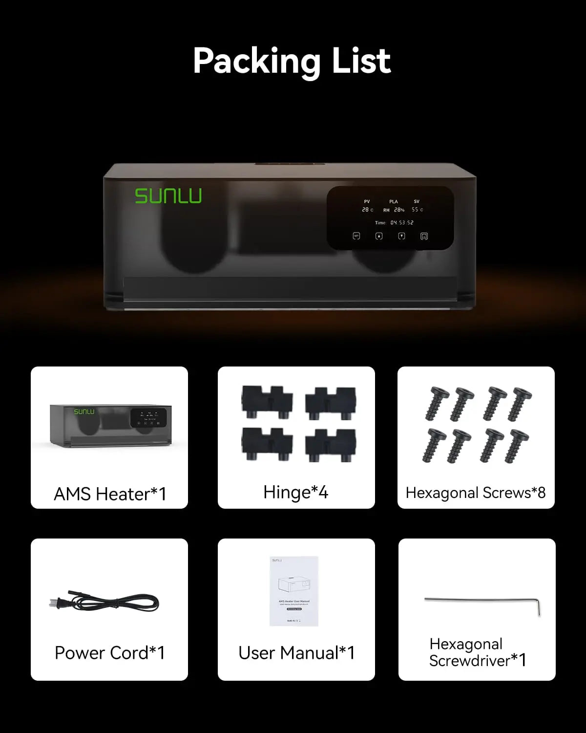 SUNLU AMS Heater for Bambu Lab AMS Gen 1 Printing and Drying