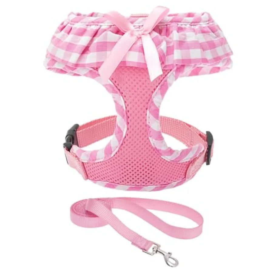 Dog Harness Leash Set Step In Adjustable No Choke Mesh Vest