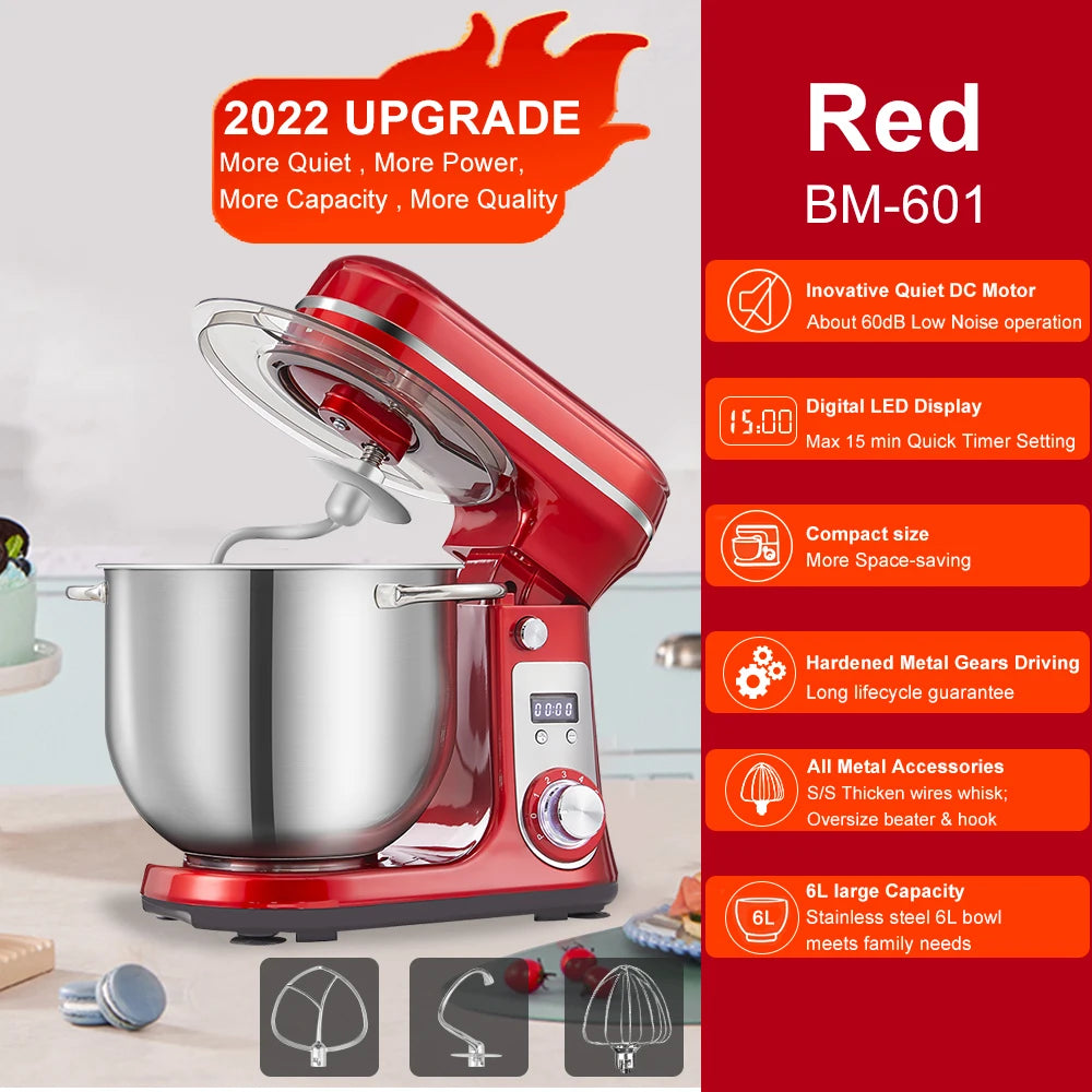 Biolomix Kitchen Stand Mixer 1200W 6 Speeds