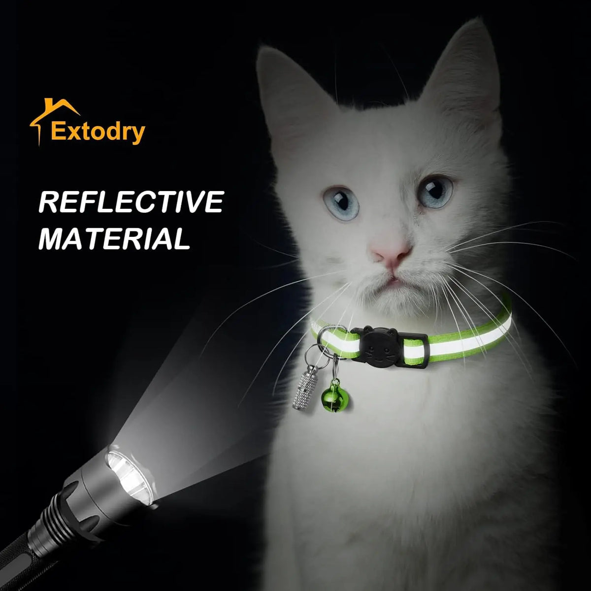 Reflective Breakaway Cat Collars With Bells And Name Tag