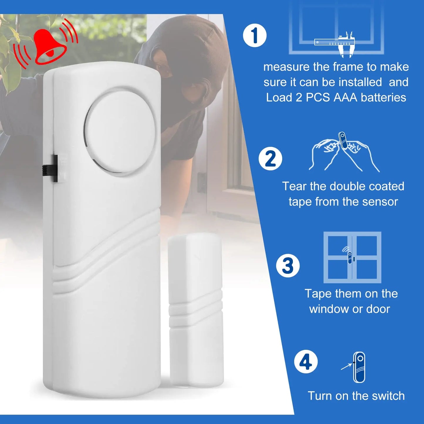 KERUI Wireless Door Window Sensor Alarm 95dB 433MHz