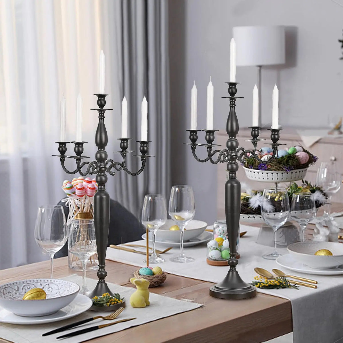 Vincigant Five Arm Metal Taper Candelabra Stand