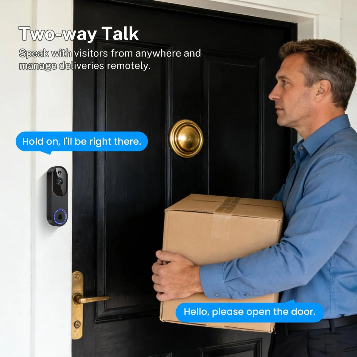 Wireless WiFi Video Doorbell With Two Way Audio Night Vision