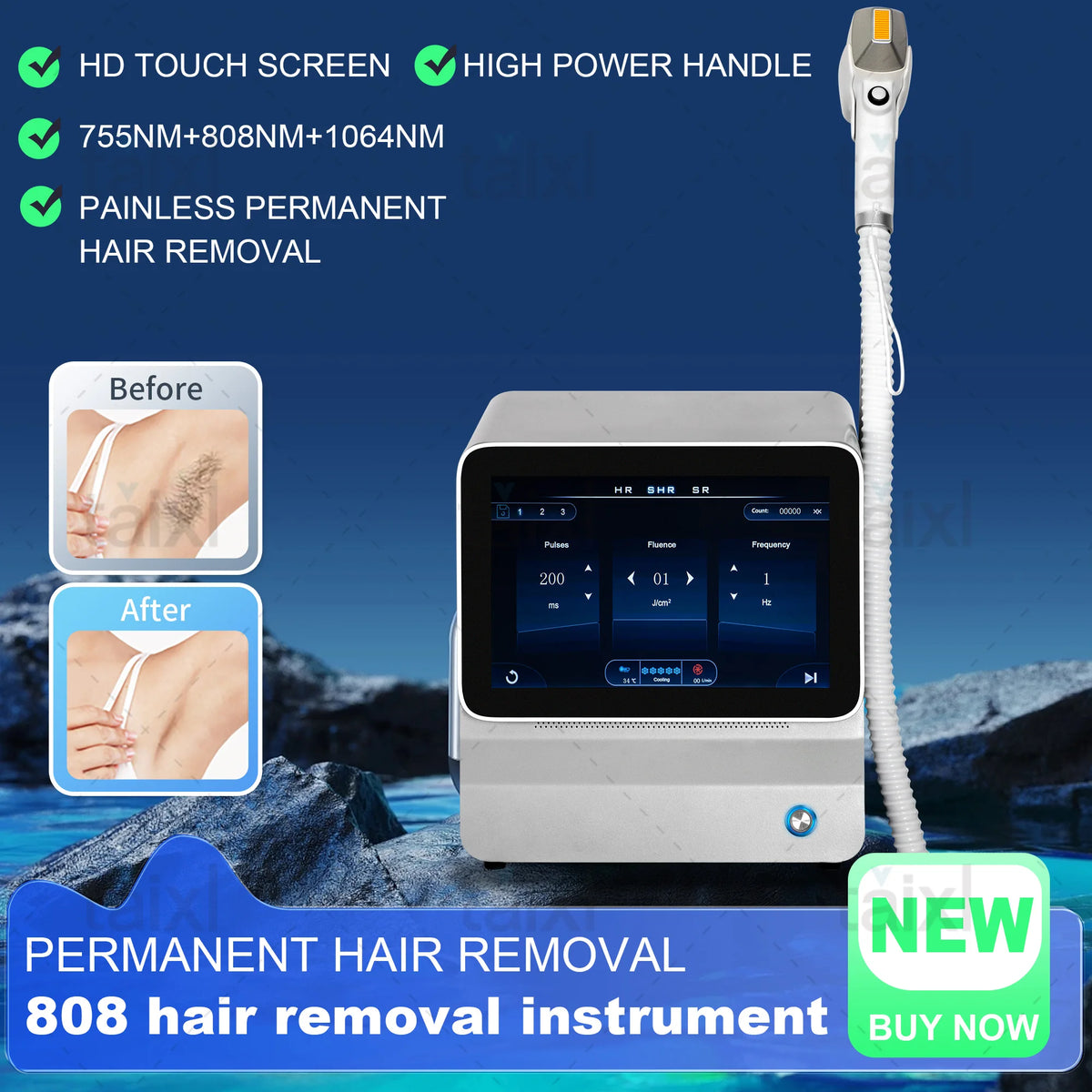 Myoslim 4000W 755 808 1064nm Diode Laser Hair Removal