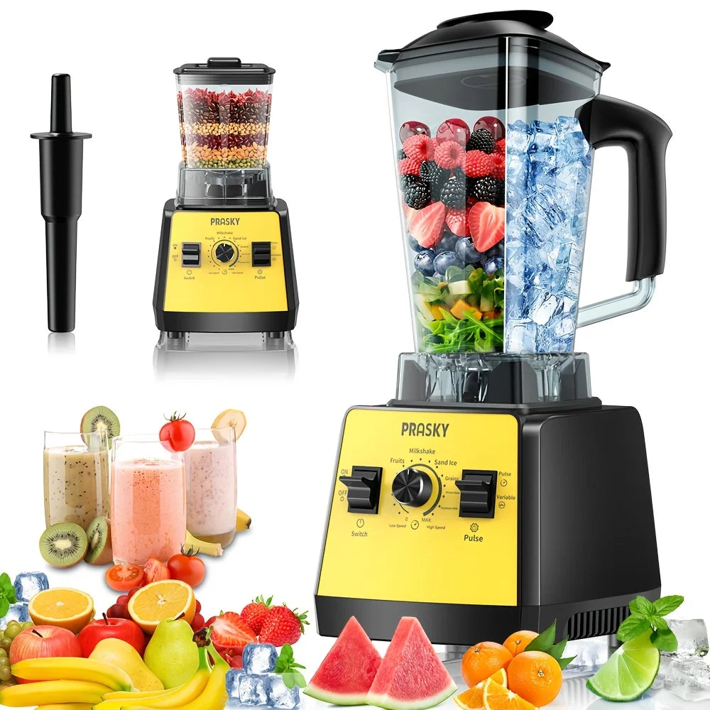 Prasky 2400W Blender And Grinder Combo Two Containers
