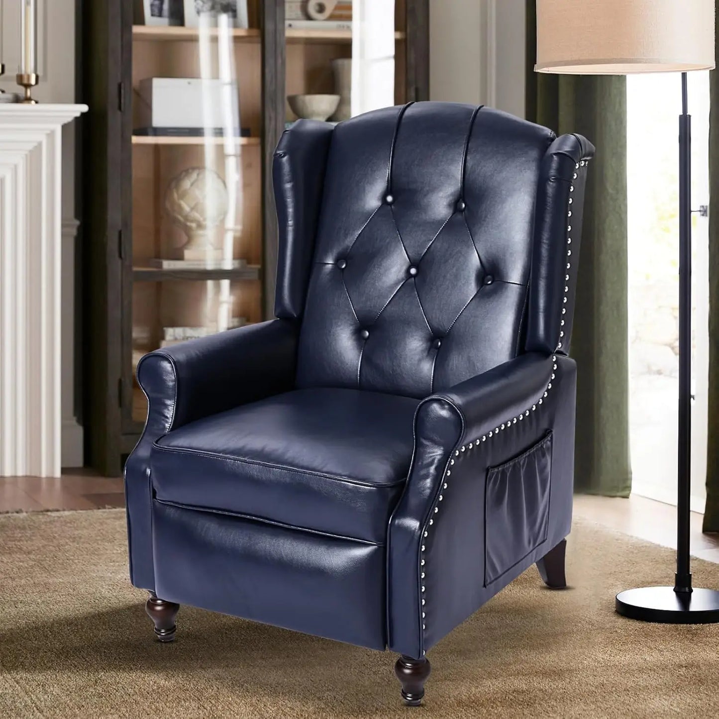 Massage Heat Wingback Recliner Armchair For Living Room