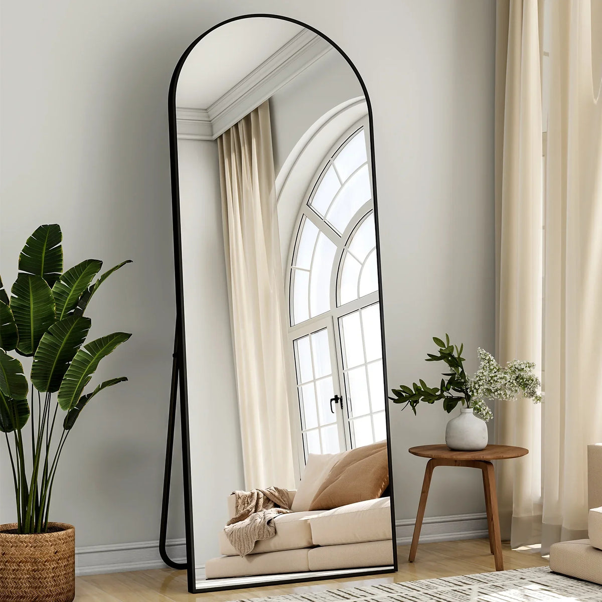 Arched Full Length Free Standing Floor Mirror