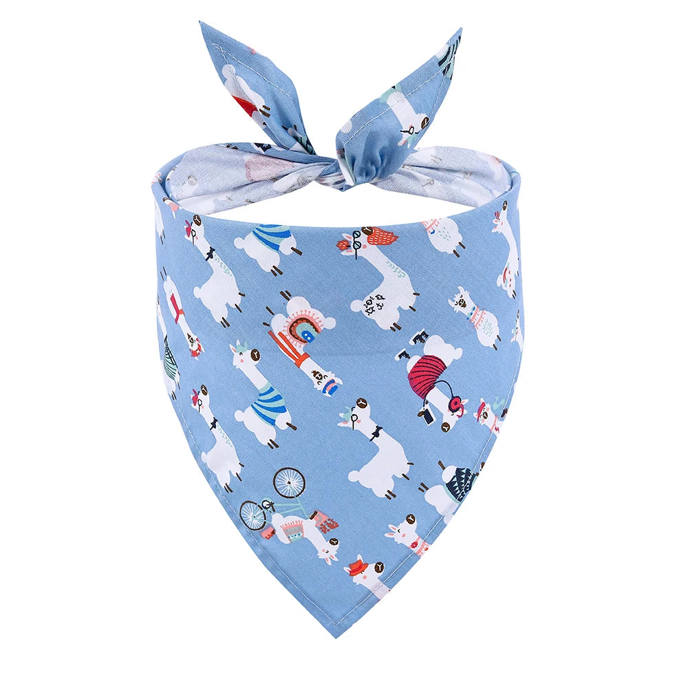 Dog Bandana Fruit Floral Spring Washable Soft Scarf