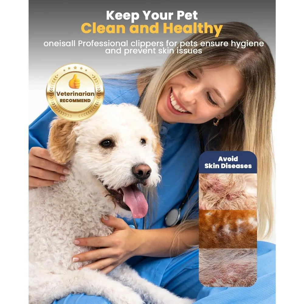 XMSJ Rechargeable Cordless Dog Grooming Clippers