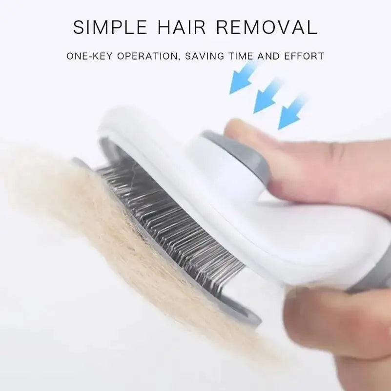 Self Cleaning Pet Hair Remover Brush For Dogs And Cats