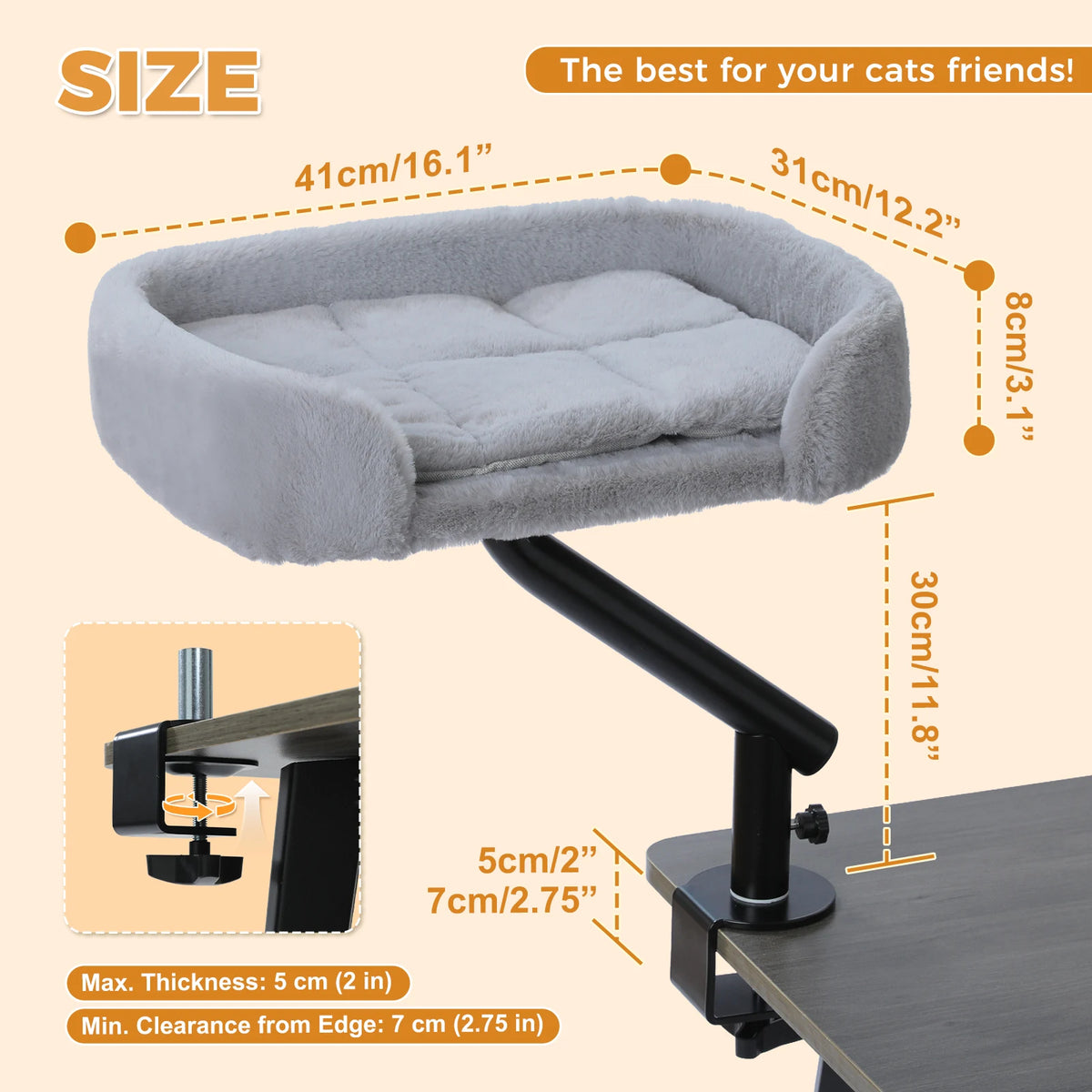 PAWZ Road Rotating Cat Hammock Stand For Desk