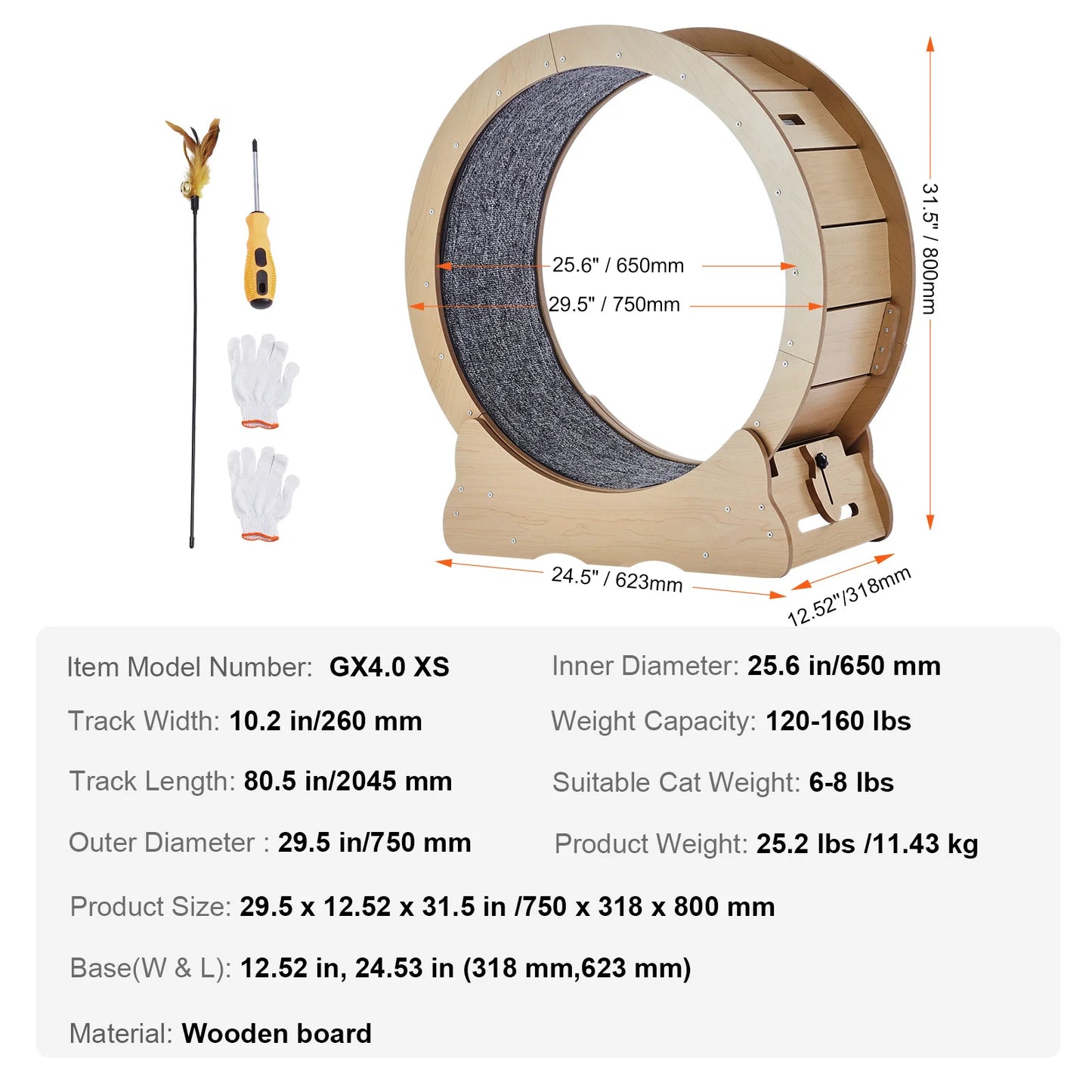 Succebuy Solid Wooden Cat Treadmill Wheel