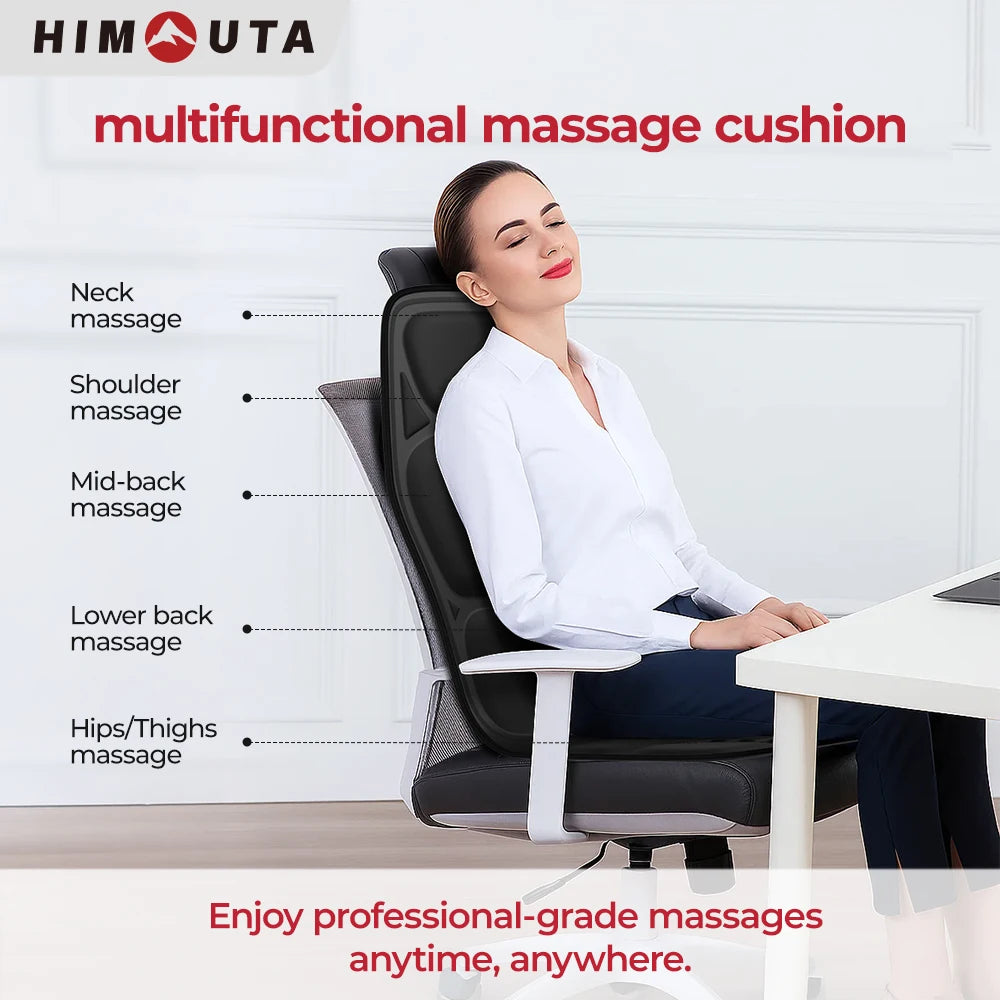 HIMOUTA Electric Back Massager Full Body Chair Cushion