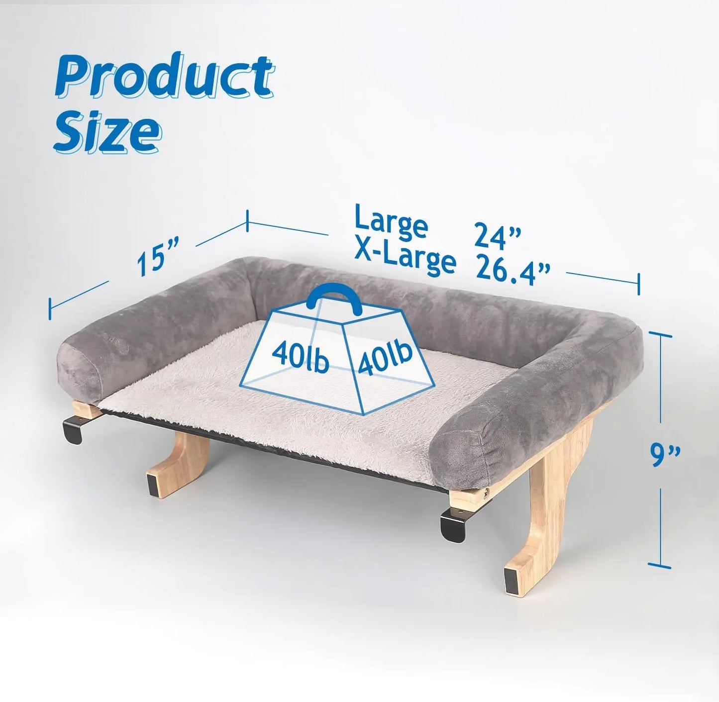 Zakkart Cat Window Perch With Orthopedic Bolster