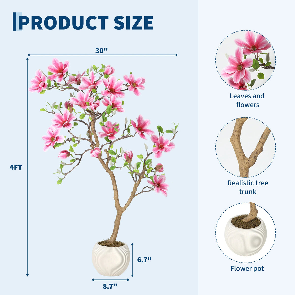 HiMISS Magnolia Artificial Tree For Home Decor