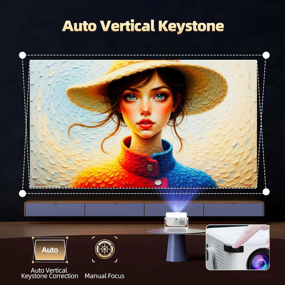 Xnano Android Digital Projector With Holder For Home Cinema