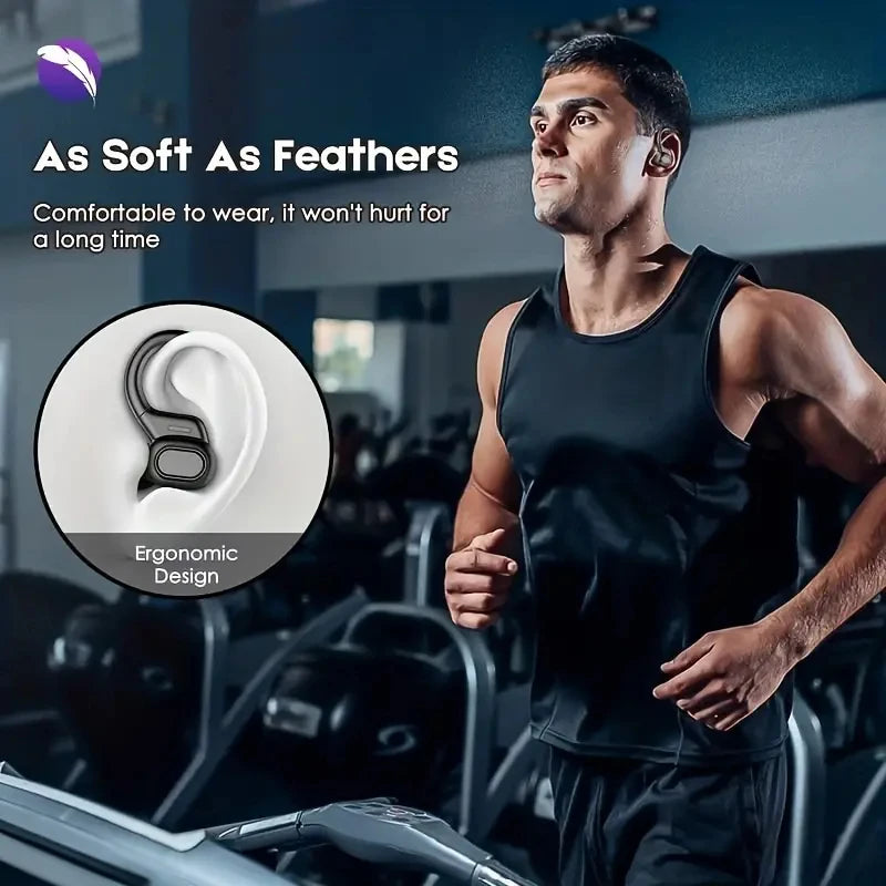 SHUKE Bluetooth Earbuds Wireless For Active Athletes Sports Earhook Headset 9D HiFi Stereo Sound Waterproof Microphone