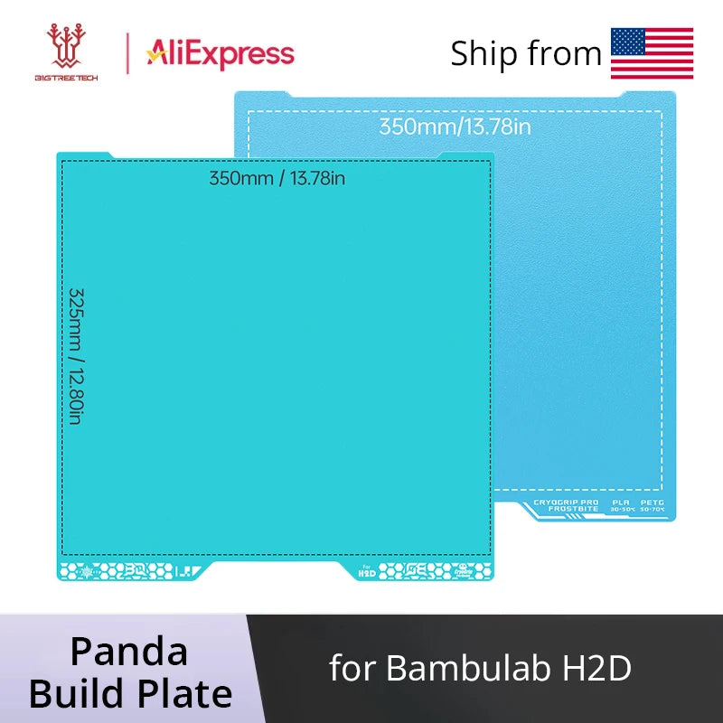 BIGTREETECH CryoGrip Pro Build Plate For Bambulab H2D
