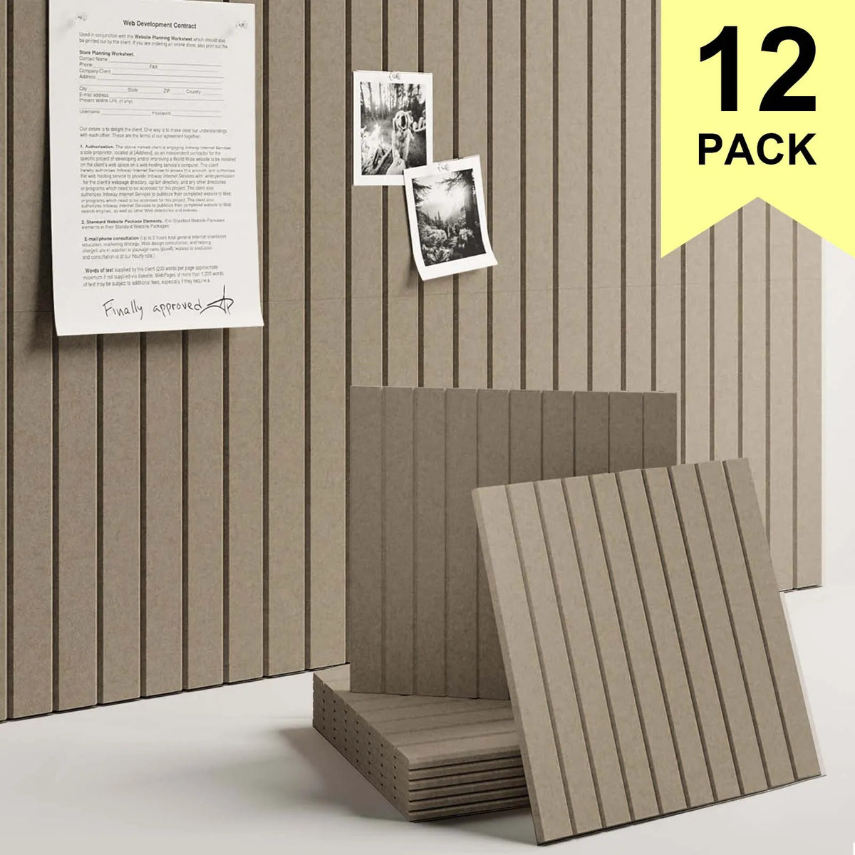 Felt Wall Tiles For Bulletin Boards 6 Pcs