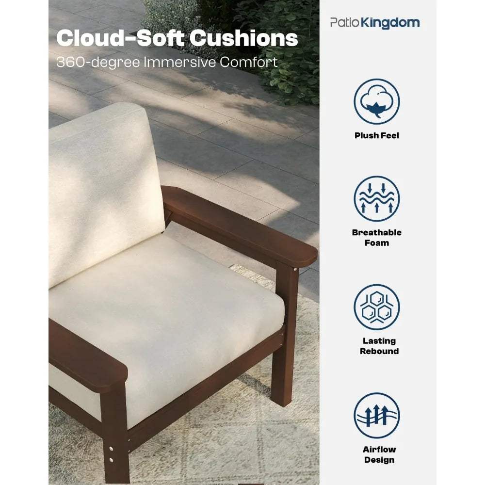 XIAOLANG Patio Three Seat Outdoor Sectional With Cushions