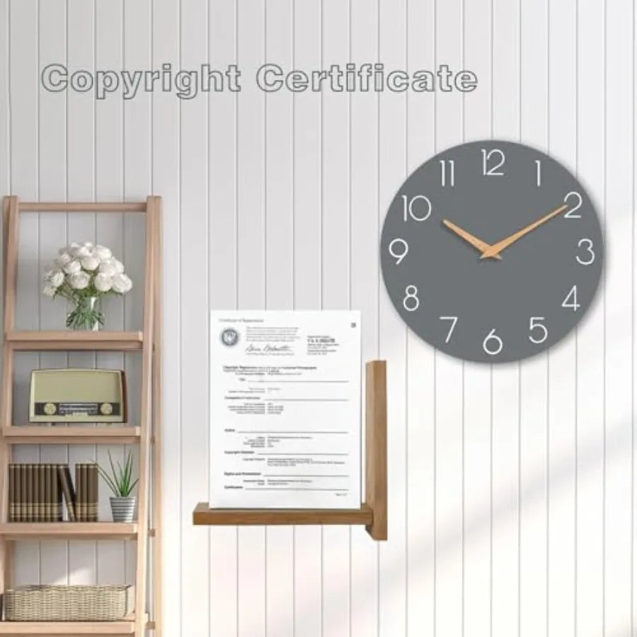 Silent Non-Ticking Wall Clock Battery Operated Home Use