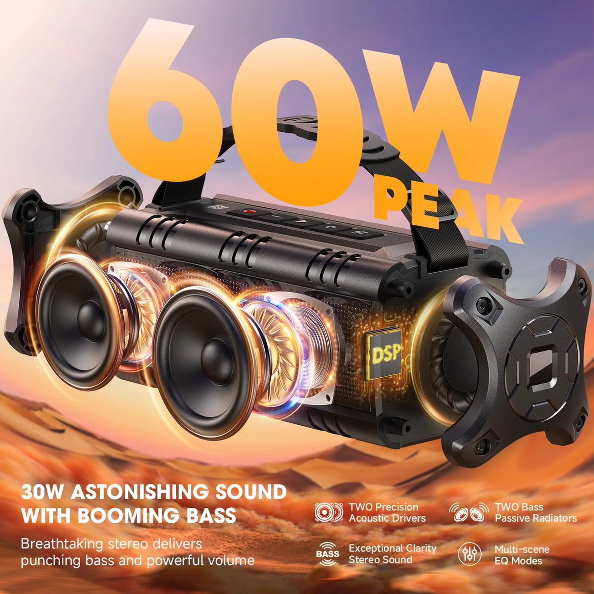 W-King D8mini-1 Bluetooth Speaker 30W Portable