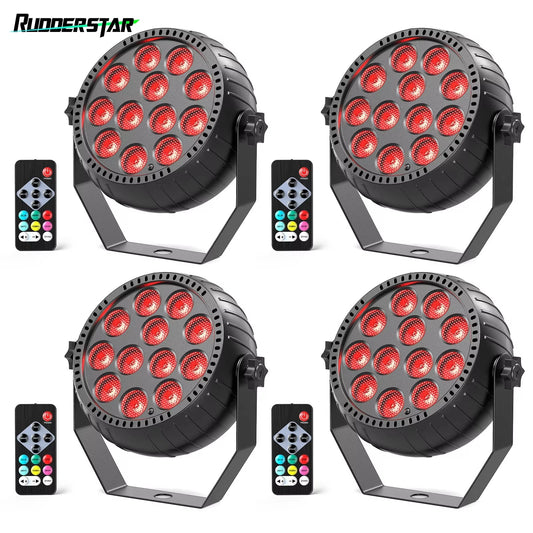 Rudderstar RGB Disco DJ Lights Wireless Par Lights