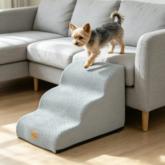 3/4/5 Steps Dog Stairs Curved Ramp With Removable Cover