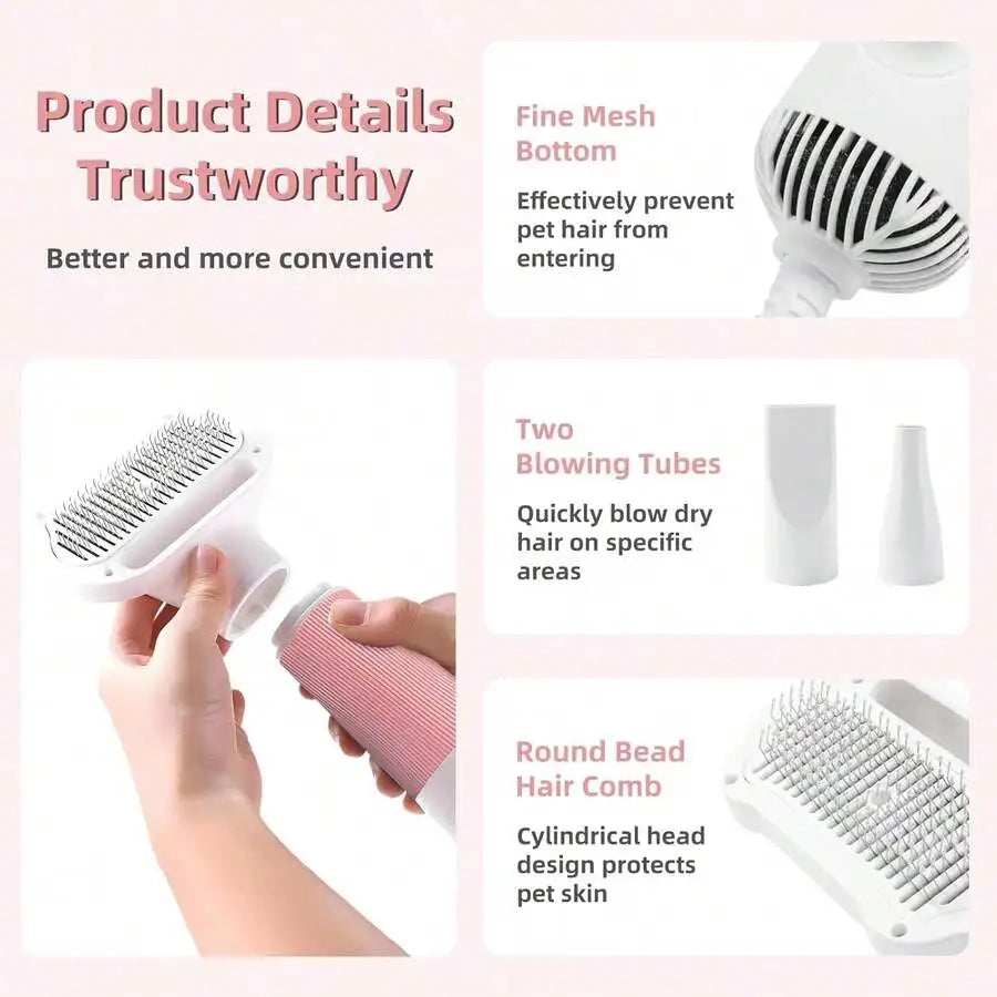 Professional Pet Grooming Hair Dryer And Comb