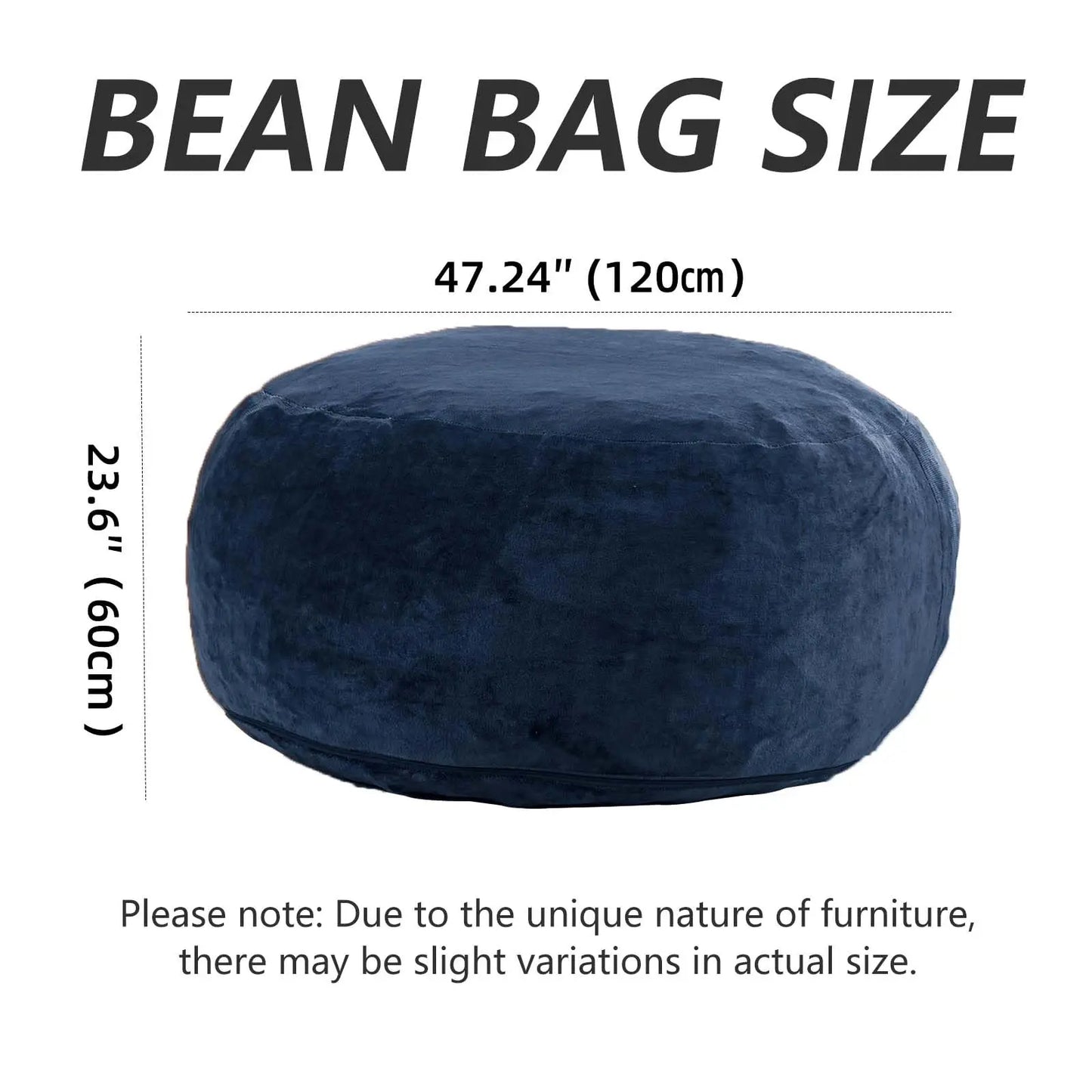 Memory Foam Beanbag Chair With Washable Flannel Cover