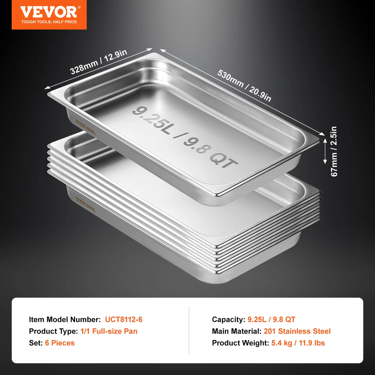SucceBuy Stainless Steel Buffet Chafing Dish Pan