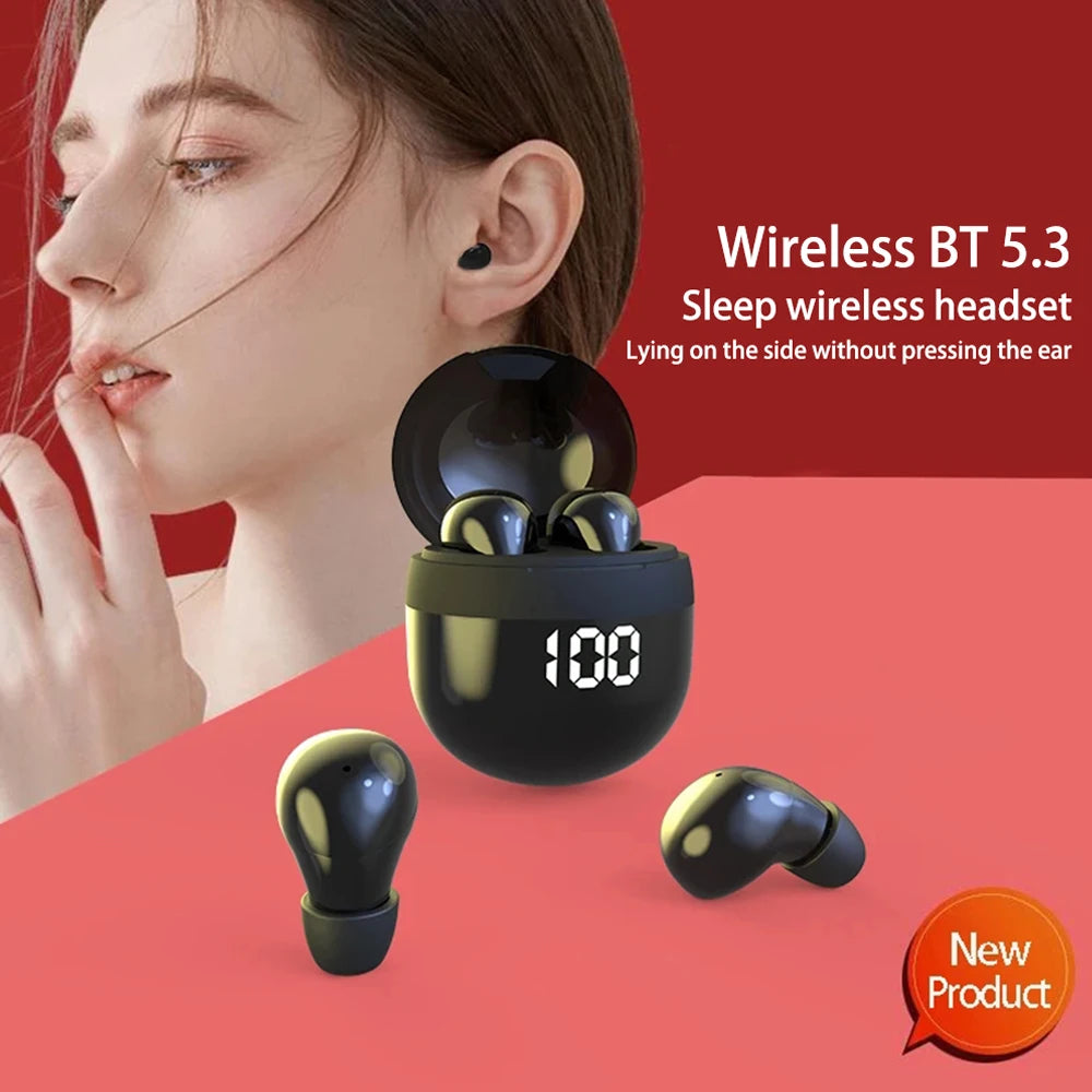 SK18 Mini Invisible Bluetooth Headphones Noise Cancellation