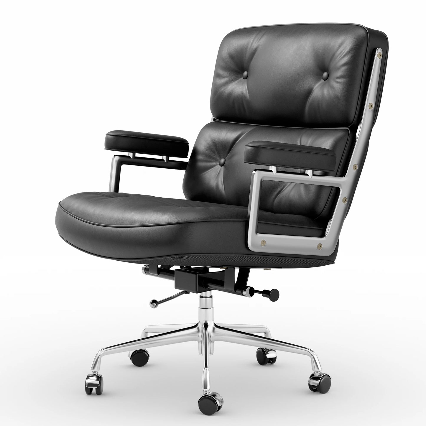 Champracer Ergonomic Leather Office Chair Aluminum Arms