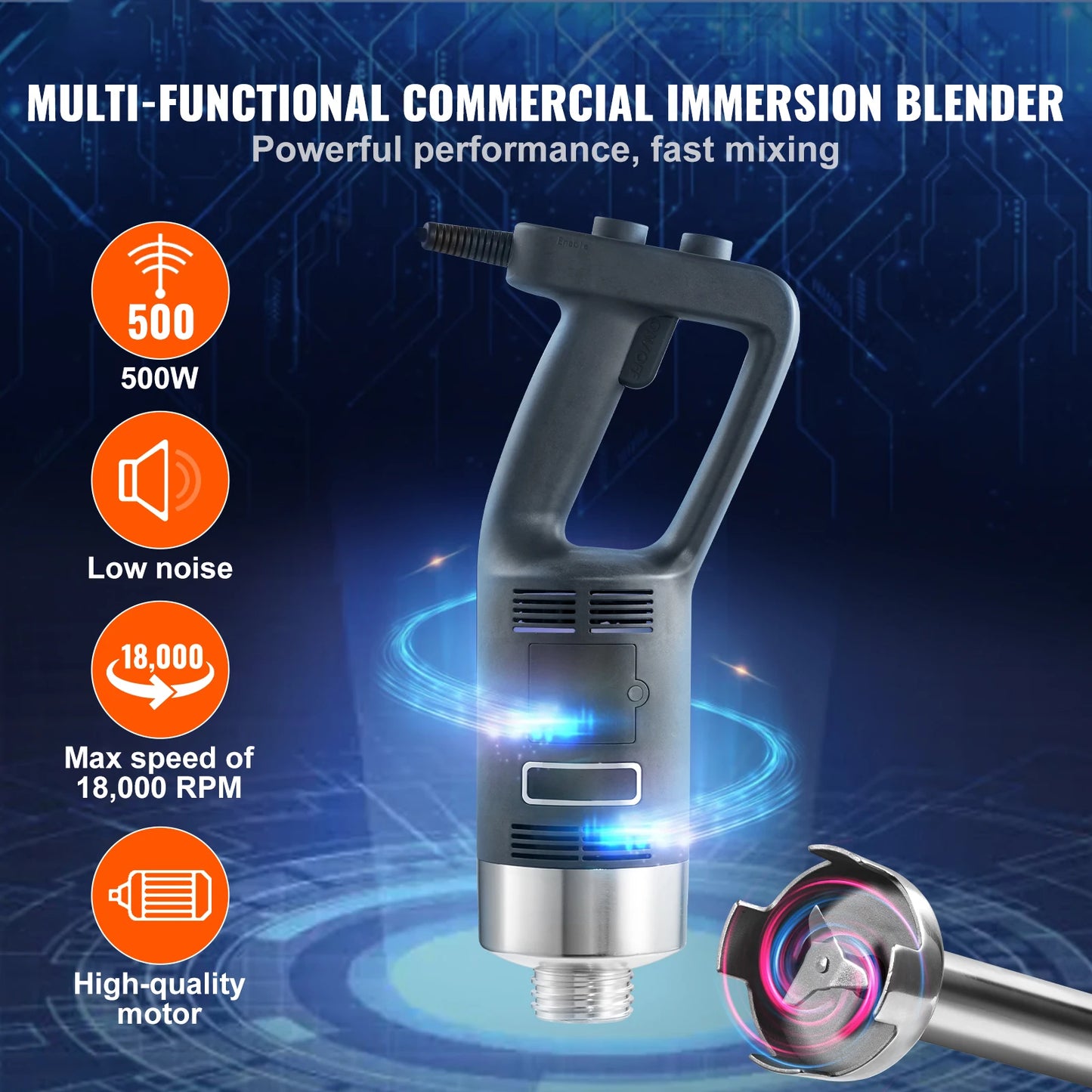 SucceBuy 500W Immersion Blender Heavy Duty