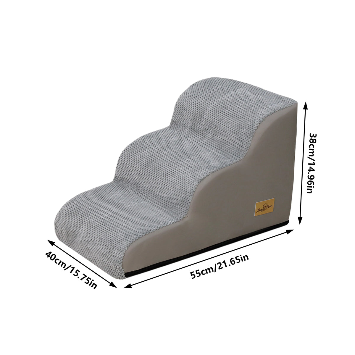 3/4/5 Steps Dog Stairs Curved Ramp With Removable Cover
