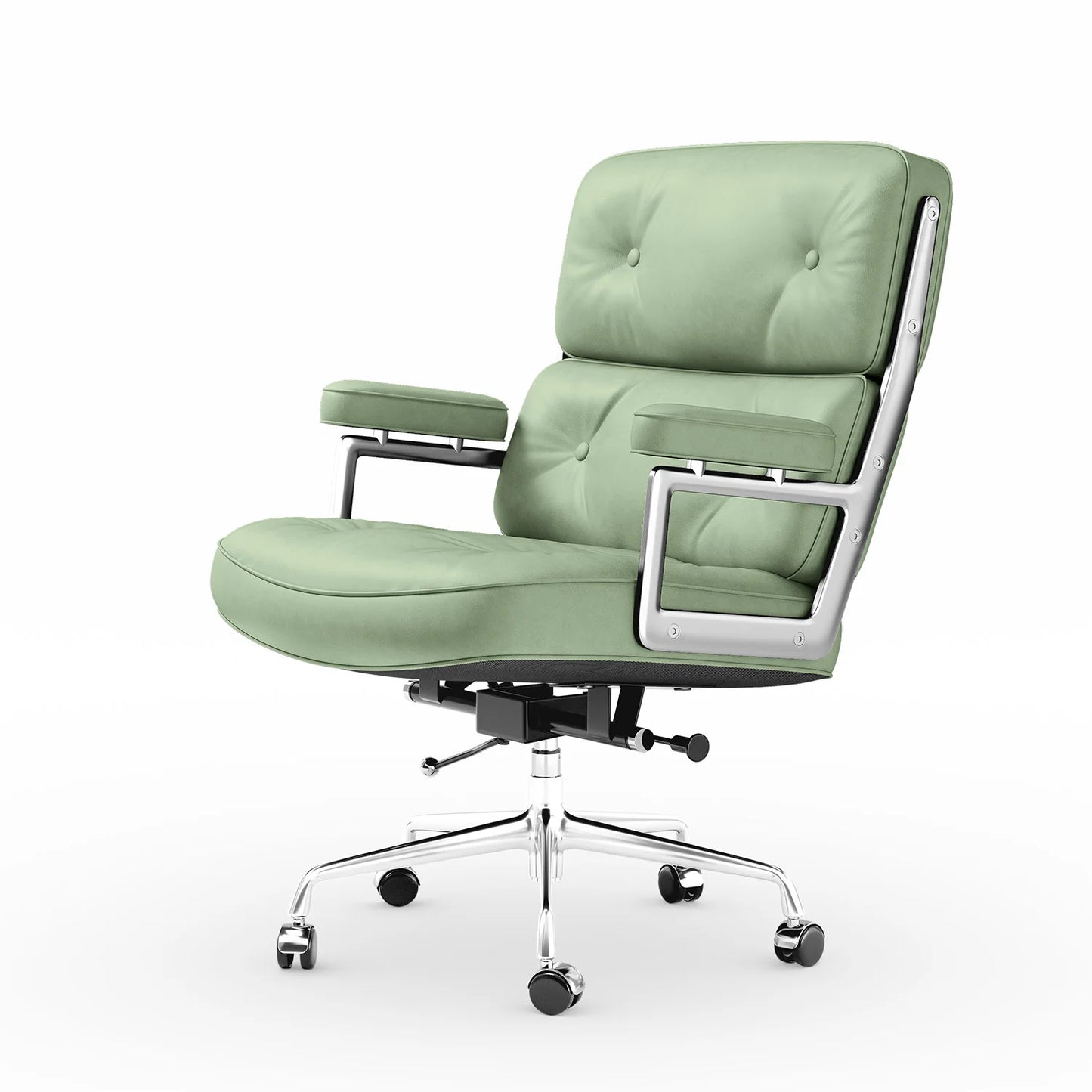 Champracer Ergonomic Leather Office Chair Aluminum Arms