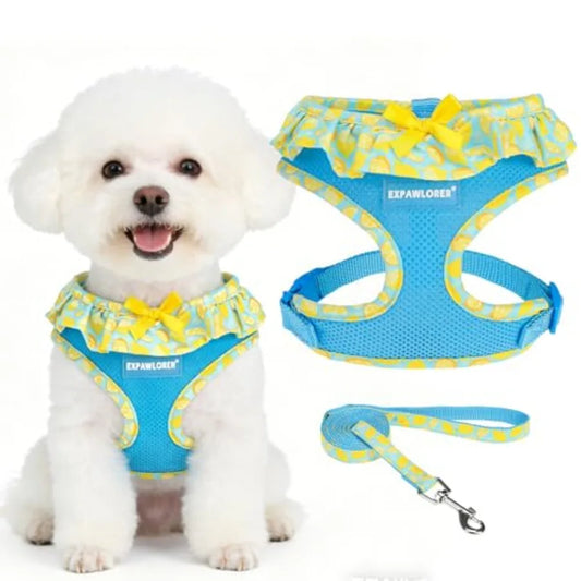 Dog Harness Leash Set Step In Adjustable No Choke Mesh Vest
