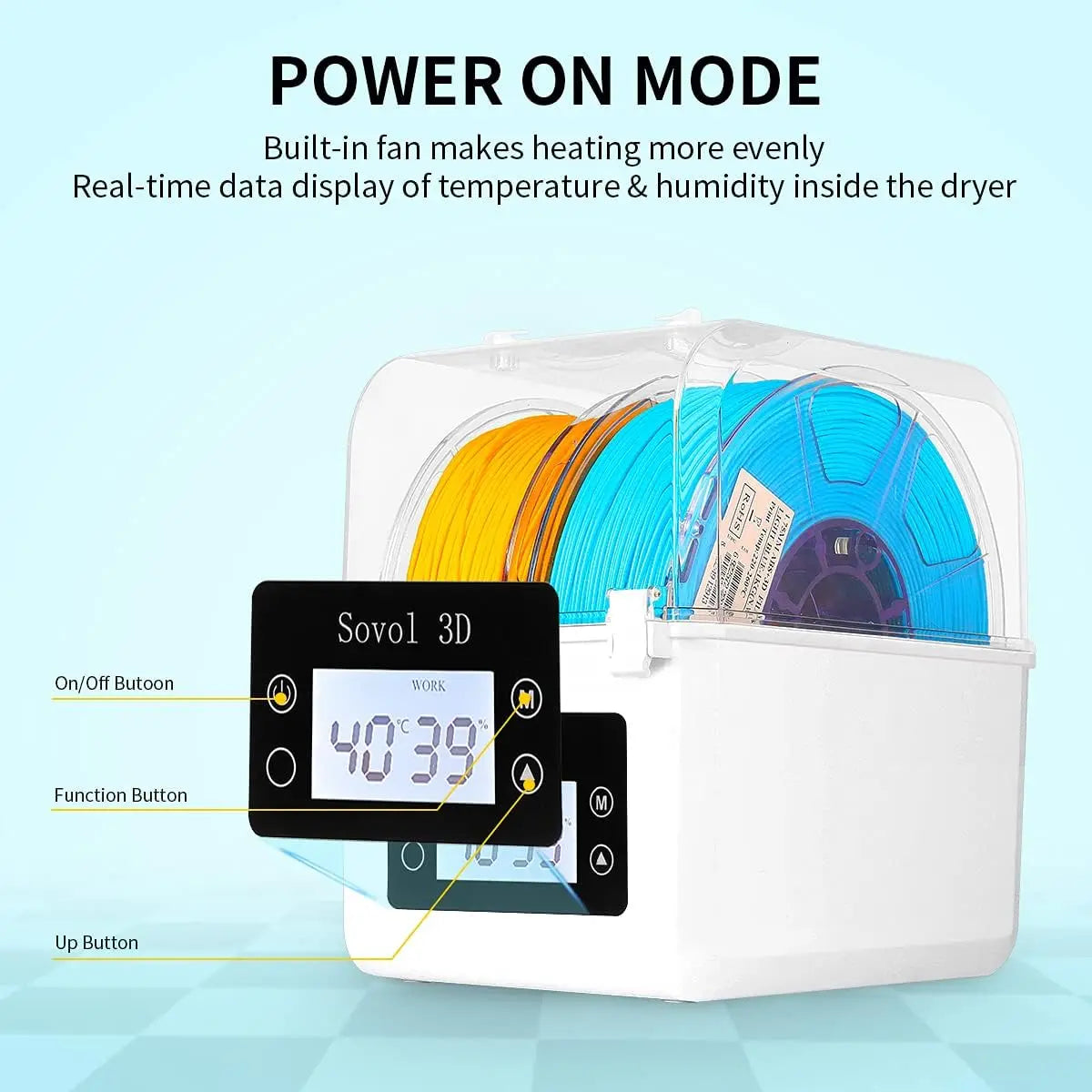 Sovol Filament Dryer SH01 Dehydrator For 3D Printer Spools