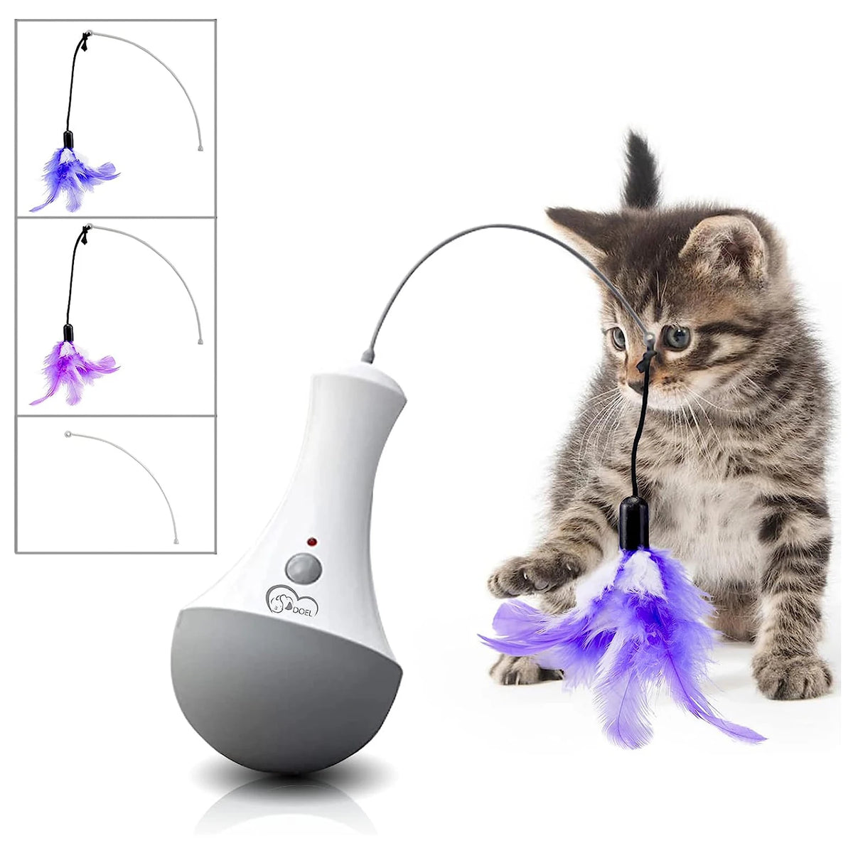 Interactive Cat Feather Teaser Exercise Toy