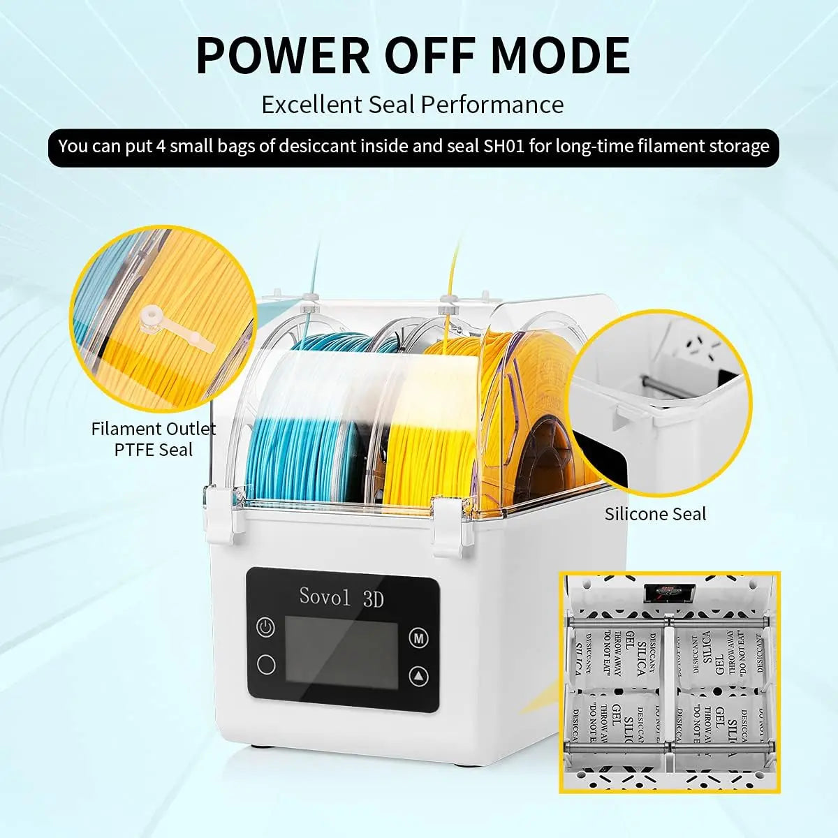 Sovol Filament Dryer SH01 Dehydrator For 3D Printer Spools