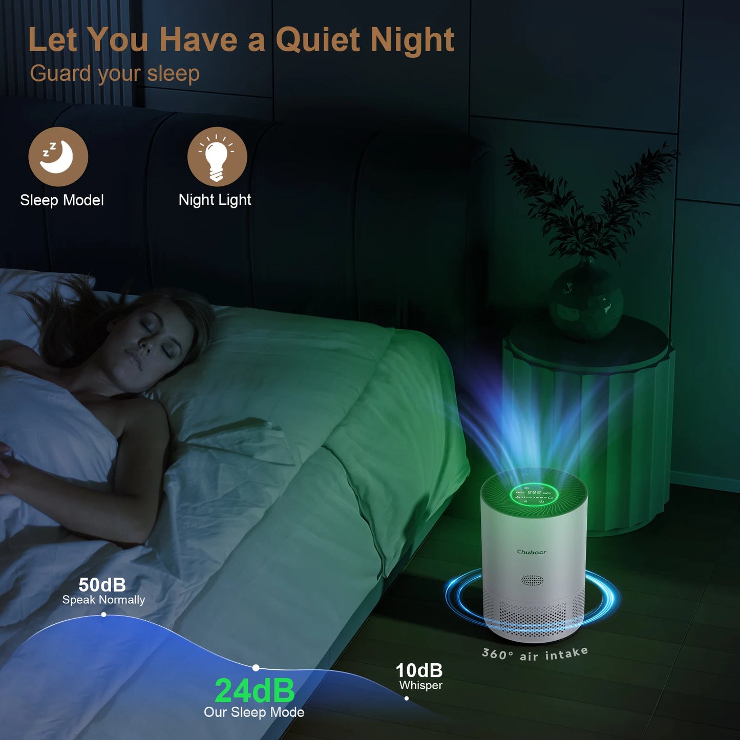 Chuboor H13 True HEPA Air Purifier For Home And Kitchen