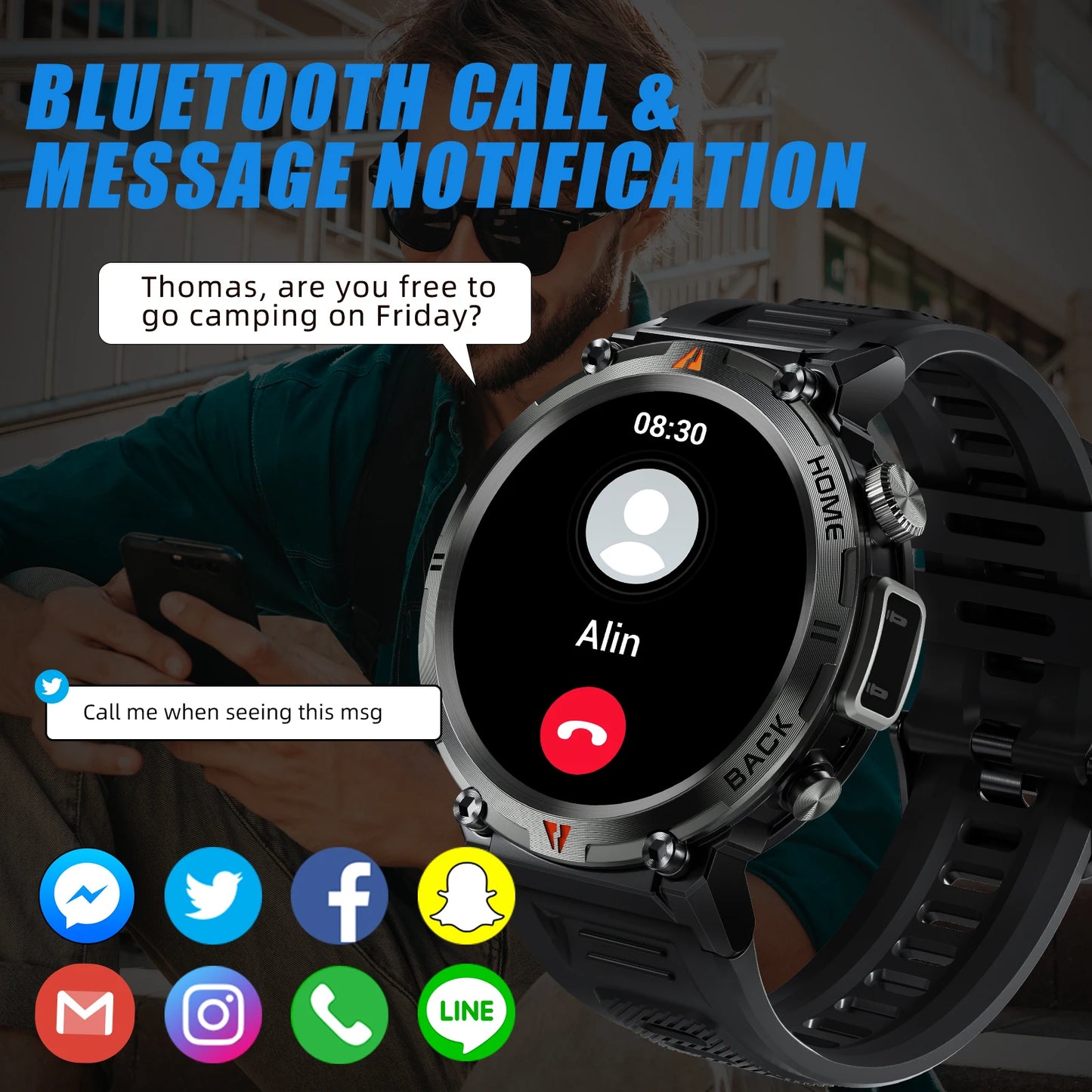 LaNikar KE3 Bluetooth Smart Watch For iOS And Android