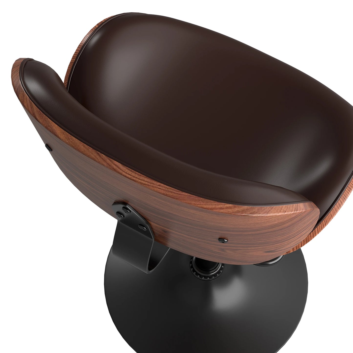 JHK PU Leather Ergonomic Swivel Counter Height Office Chair