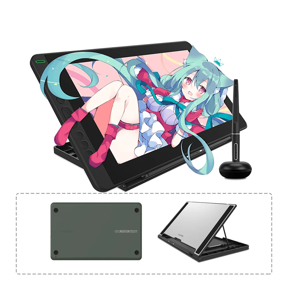 Huion Kamvas Graphic Tablet Monitor With Battery Free Stylus