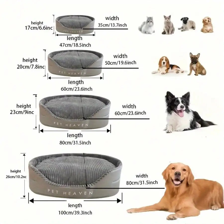 Machine Washable Soft and Cozy Pet Bed for Indoor Outdoor
