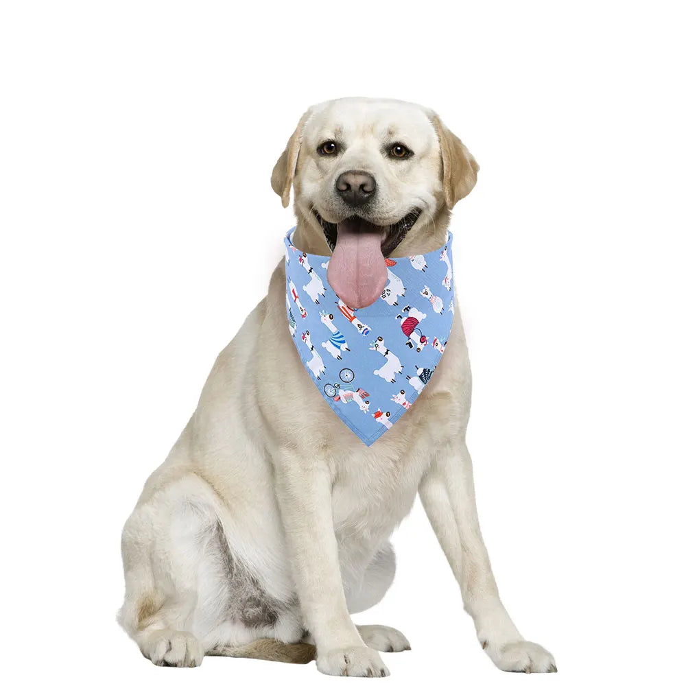 Dog Bandana Fruit Floral Spring Washable Soft Scarf