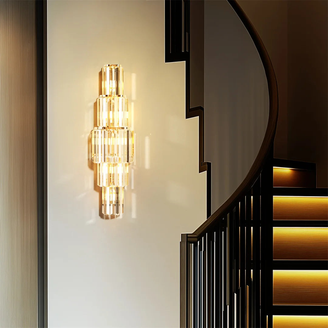 Crystal Wall Lamp 3 Layer Sconce Light E14 LED